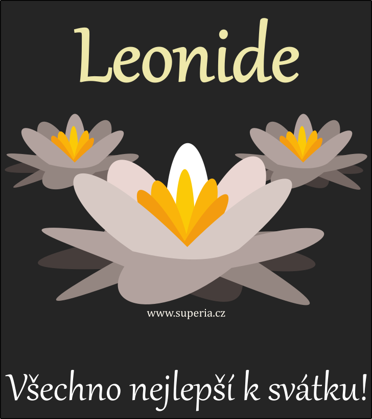 Leonid (22. duben), blahopn, blahopn, pnka k svtku, jmeninm, obrzek s textem. Leonek, Leo, Leonidko, Leonidek, Leonouek, Leonidouek