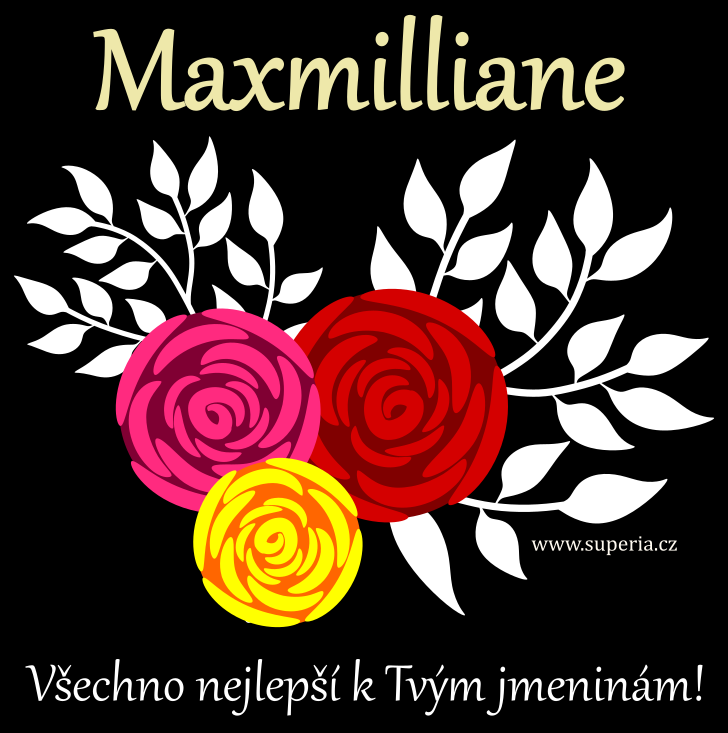 Maxmillian - jmeniny, svtek pn, pnko kamardka