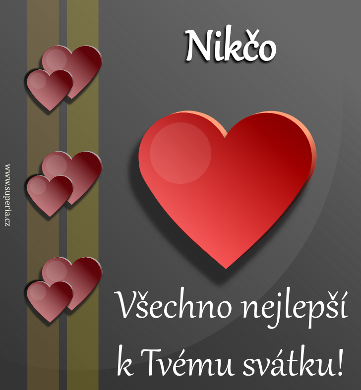 Nicolas (20. listopad), blahopn, gratulace, pn k svtku, jmeninm, obrzek s textem. Nika, Nikita, Niki, Nikolka, Niky