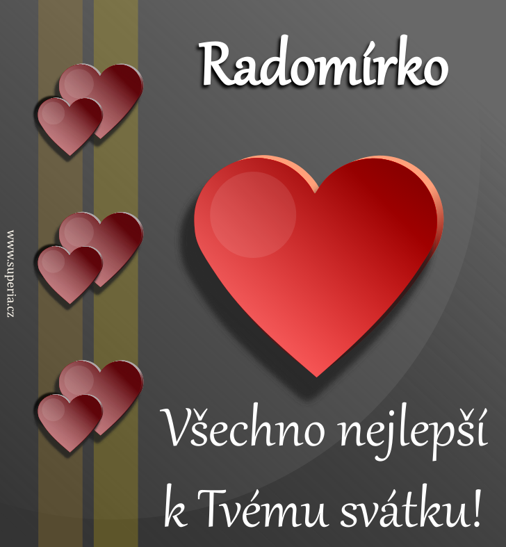 Radomra (3. ervenec), obrzkov pnko, gratulace, blahopn k svtku, jmeninm ke staen pro Radu, Ra, Ra, Radka, Raduka, Radunka, Mirka, Raduna