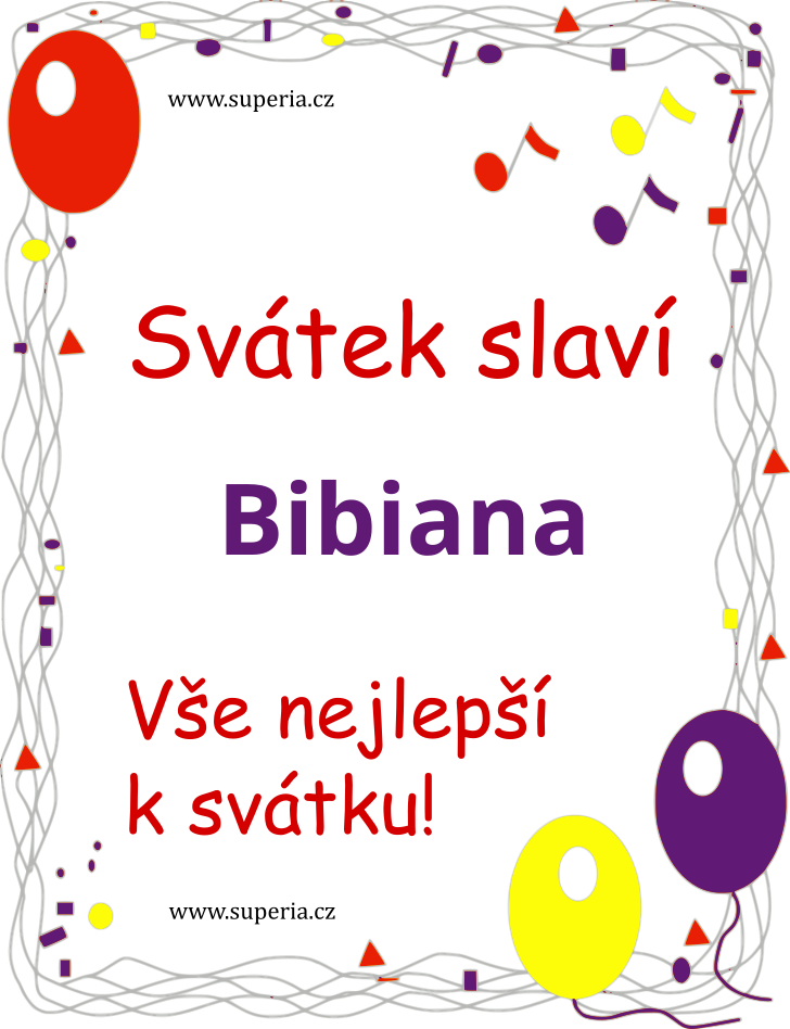 Bibiana - blahopn ke svtku pro mue