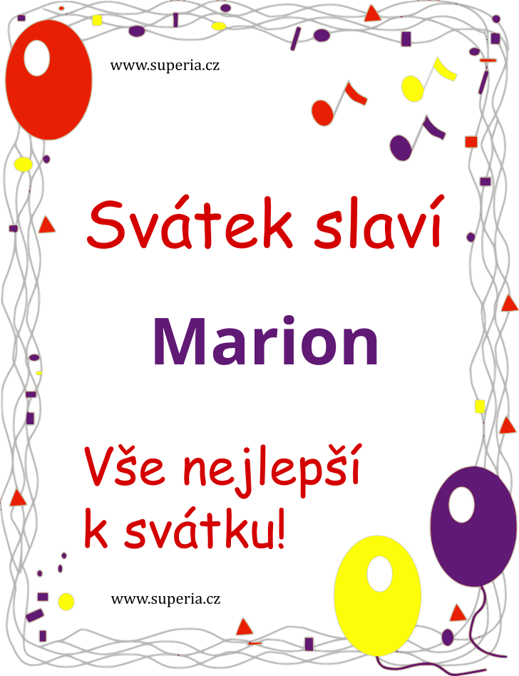 Marion - 9. z 2024, dtsk pn ke svtku, jmeniny dti, pn k svtku dtem