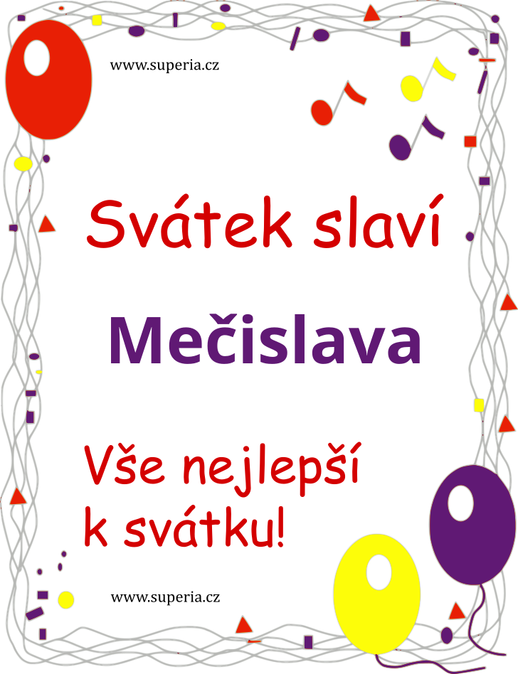 Meislava (1. leden), blahopn, pn, blahopn k svtku, jmeninm, obrzek s textem. Meislvunka, Meislvka, Meislvinka, Meinka, Meislveka