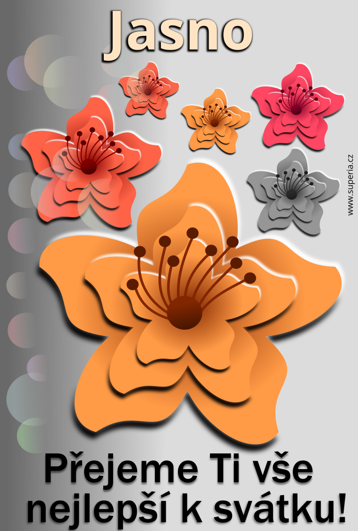 Jasna (12. srpen), blahop��n�, p��n�, p��n� k sv�tku, jmenin�m, obr�zek s textem. Jasnine�ka, Jasn�nka, Jasn�ne�ka, Jas�u�ka, Jasnu�ka, Jasni�ka