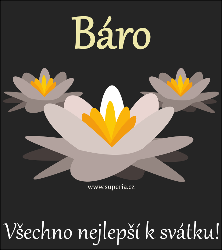 Bra (4. prosinec), blahopn, gratulace, pnka k svtku, jmeninm, obrzek s textem. Bara, Baru, Barka, Beruna, Beruka