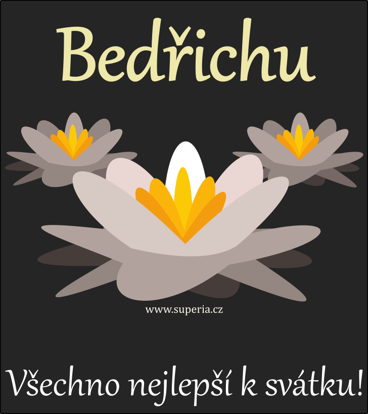 Bedřich - 1. března 2024 - obrázkové přáníčko k svátku, jmeninám k zaslání emailem