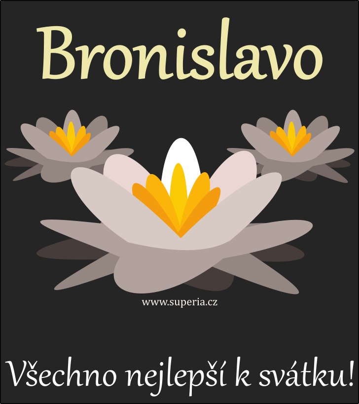 Bronislava (3. z), obrzkov pn, pn, pn k svtku, jmeninm ke staen na email, mms. Broka, Slavuka, Broa, Broninka, Bronina, Bronika, Bronu, Bronuka, Slvinka