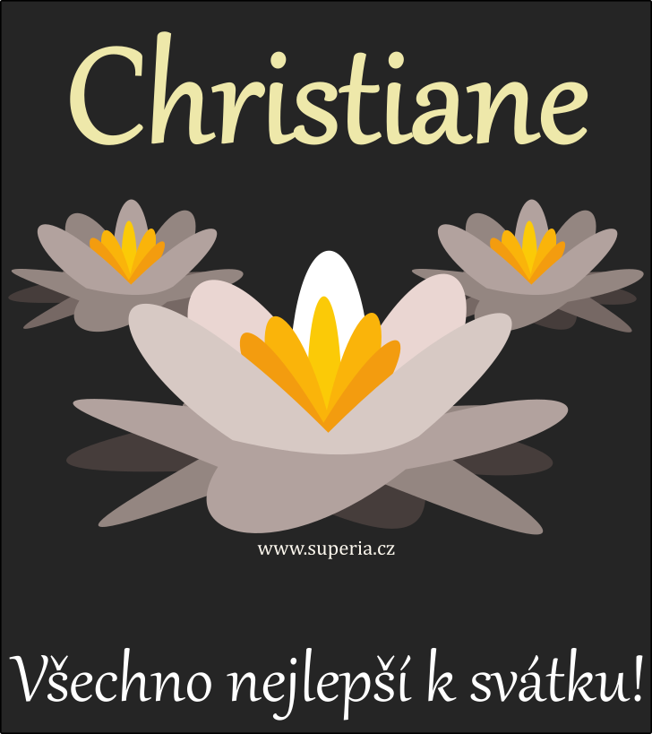 Christian (5. srpen), obrzkov pnko, pnka, gratulace k svtku, jmeninm ke staen pro Kristek, Tian, Tnek, Christianek, Krista, Tn, Kris