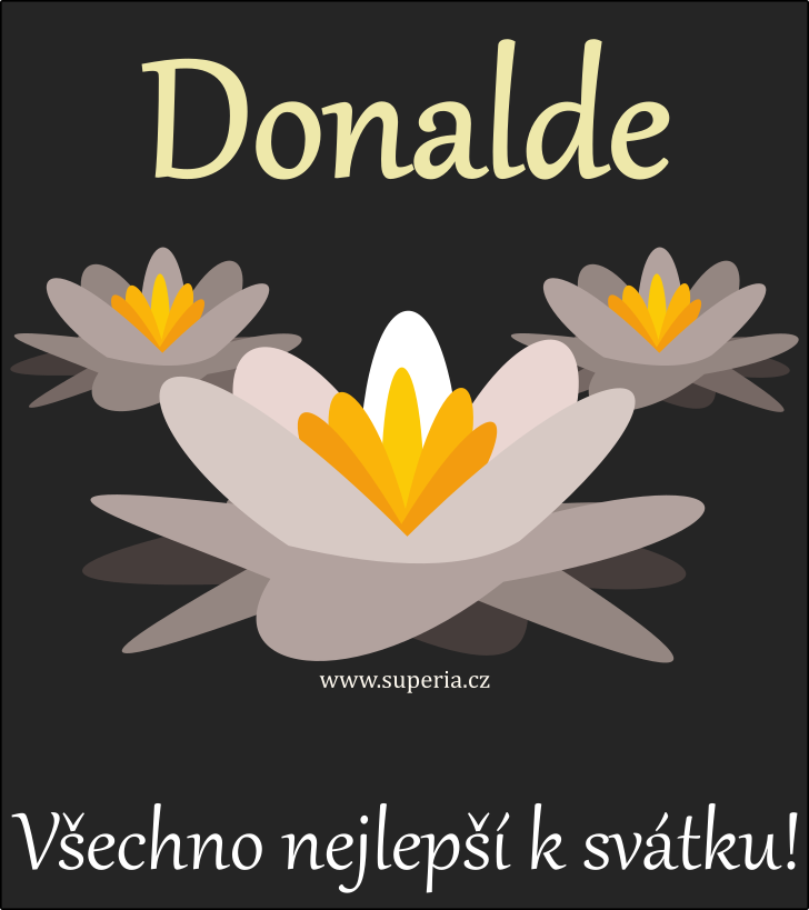 Donald (3. nor), pn, pnka, gratulace k svtku, jmeninm ke staen na email, mms. Donaldek, Donaldneek, Donaldeek, Donaldk, Donaldy, Donaldek