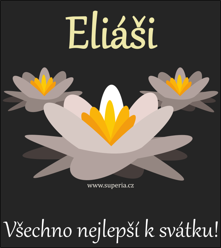 Eli (20. ervenec), blahopn, gratulace, gratulace k svtku, jmeninm, obrzek s textem. Eliek, Elia, Eli, Elija, Elek, Lija