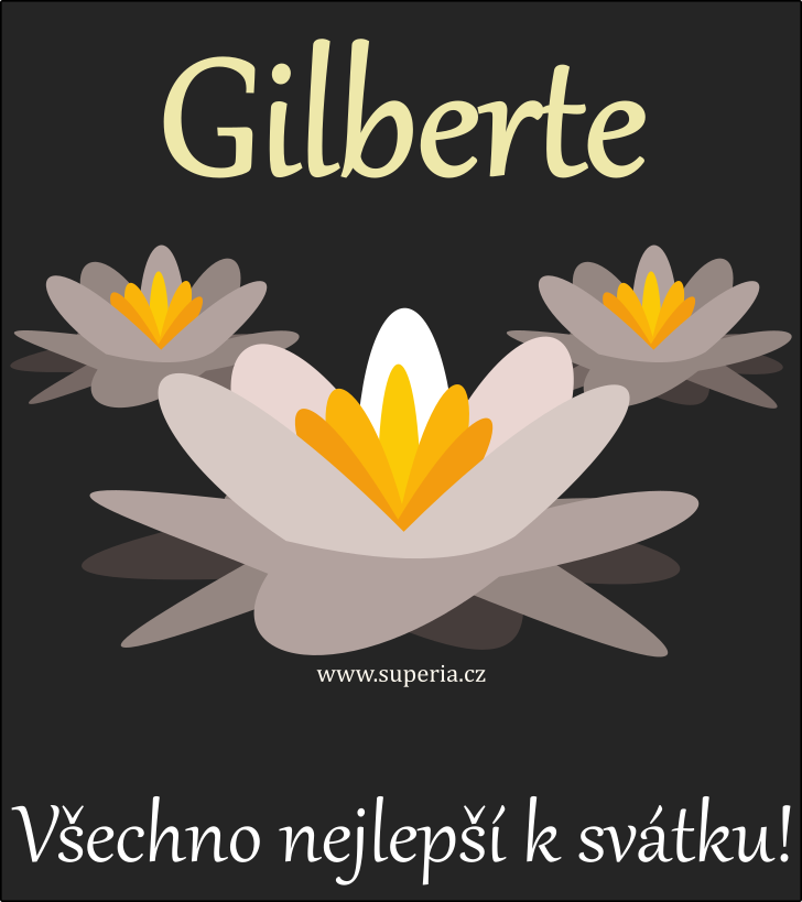 Gilbert (4. nor), obrzkov pnko, blahopn, pn k svtku, jmeninm ke staen pro Bert, Gil, Bertk, Gilbertek, Gibin