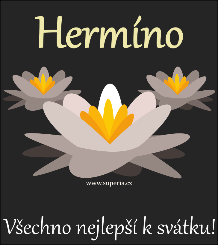 Hermna (7. duben), obrzkov pnko, blahopn, pnka k svtku, jmeninm ke staen pro Hermika, Hermnka, Herma, Hermue, Mna