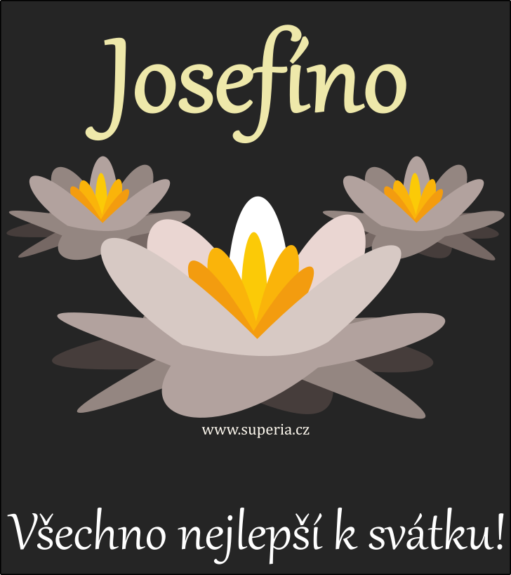 Josefína - kamarádce přání k svátku