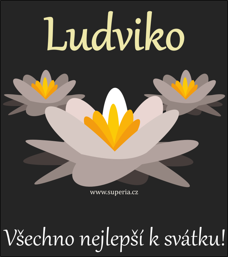 Ludvika (19. srpen), blahopn, pn, blahopn k svtku, jmeninm, obrzek s textem. Ludvneka, Ludvuka, Ludvuneka, Ludva, Ludvnka, Ludvika