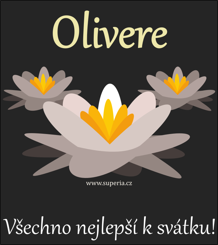 Oliver (2. jen), blahopn, pnka, blahopn k svtku, jmeninm, obrzek s textem. Ola, Oli, Oliverek, Olin, Olk, Ol, Oliv