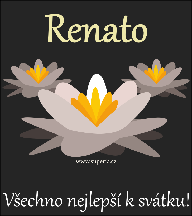 Renata (13. jen), blahopn, pn, pn k svtku, jmeninm, obrzek s textem. Renika, Renatka, Renetka, Reulka, Renk, Rena, Reny, Renuka, Renk, Renatice, Rentka