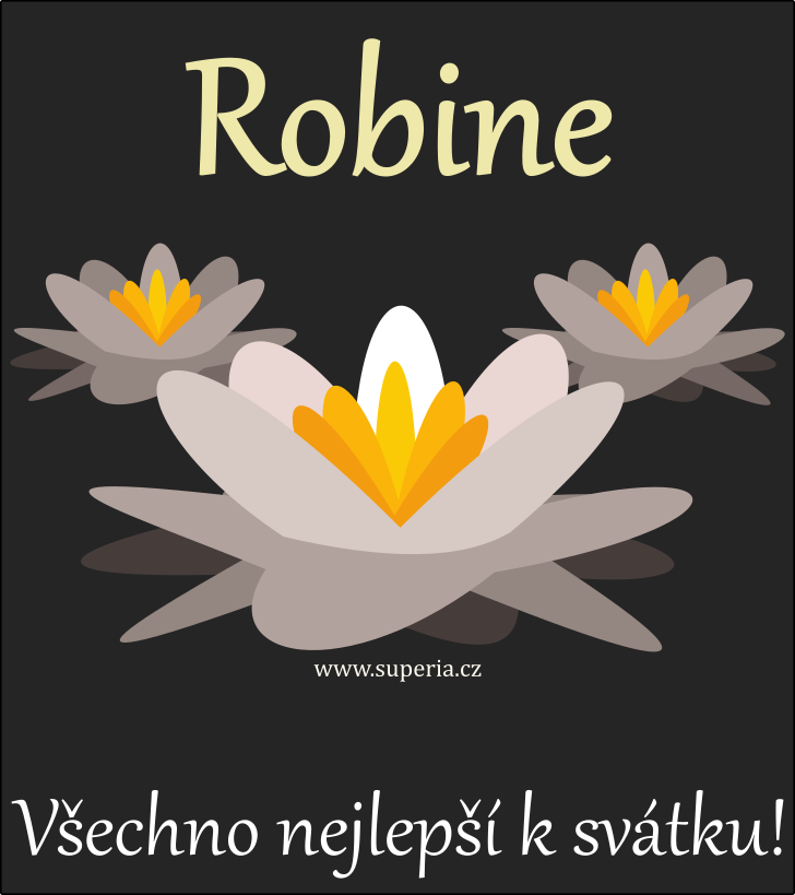 Robin (30. leden), pn, gratulace, pnka k svtku, jmeninm ke staen na email, mms. Rob, Roba, Robi, Robk, Robinek