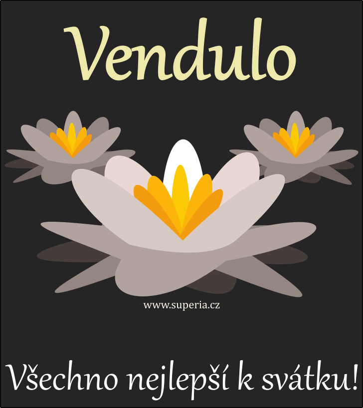 Vendula (6. duben), blahopřání, gratulace, přání k svátku, jmeninám, obrázek s textem. Vendinka, Vendička, Venda, Vendulka, Véna, Venduška, Vendulinka, Vendy, Vendulína, Vendelína Vendula (6. duben), blahopřání, gratulace, přání k svátku, jmeninám, obrázek s textem. Vendinka, Vendička, Venda, Vendulka, Véna, Venduška, Vendulinka, Vendy, Vendulína, Vendelína